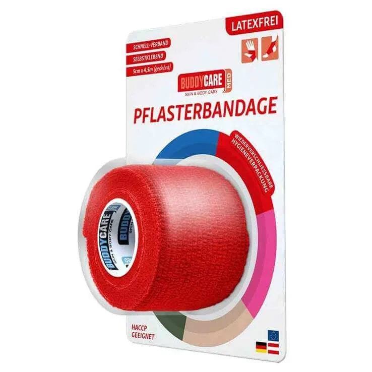 Bandaj din plasture fără latex Buddycare Med roșu, 1 buc. n.v. — preț și oferte