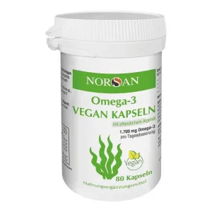 Capsule vegane Norsan Omega-3, 2 x 80 capsule