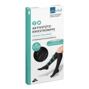 Ciorapi de genunchi cu susținere activă Provital pentru femei, mărimea 39–42, negri, 2 buc. (stoc limitat)