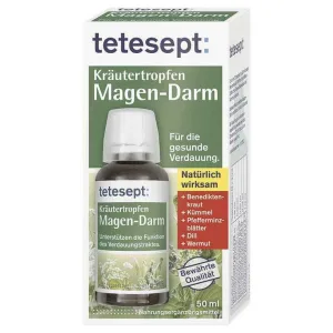 Tetesept Picături pe bază de plante pentru tractul gastro-intestinal, 50 ml picături