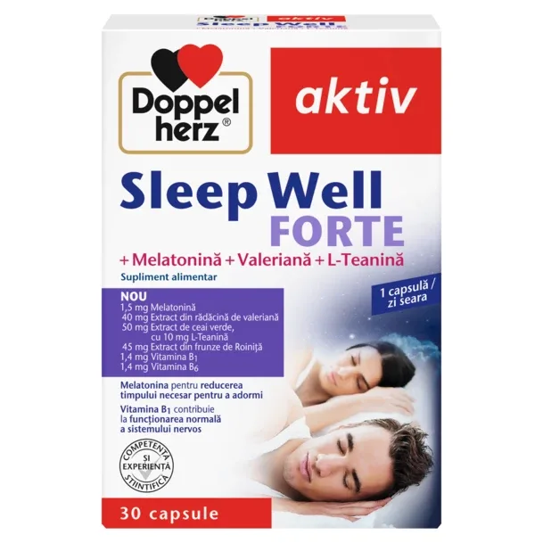Sleep Well Forte, Doppelhertz Aktiv | 30 capsule DOPPELHERZ — preț și oferte