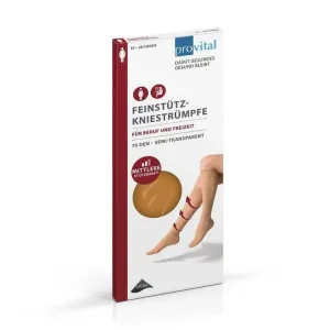 Provital 70 – ciorapi de susținere pentru genunchi, mărimea 35–38, fără pudră, 2 buc. n.v.