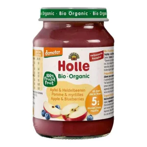 Holle Măr și afine, 190 g piure