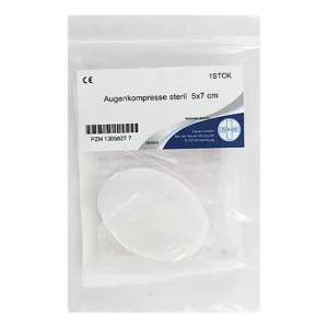 Compresă pentru ochi, 50 x 70 mm, sterilă, pentru trusa de prim ajutor, 1 buc. de comprese