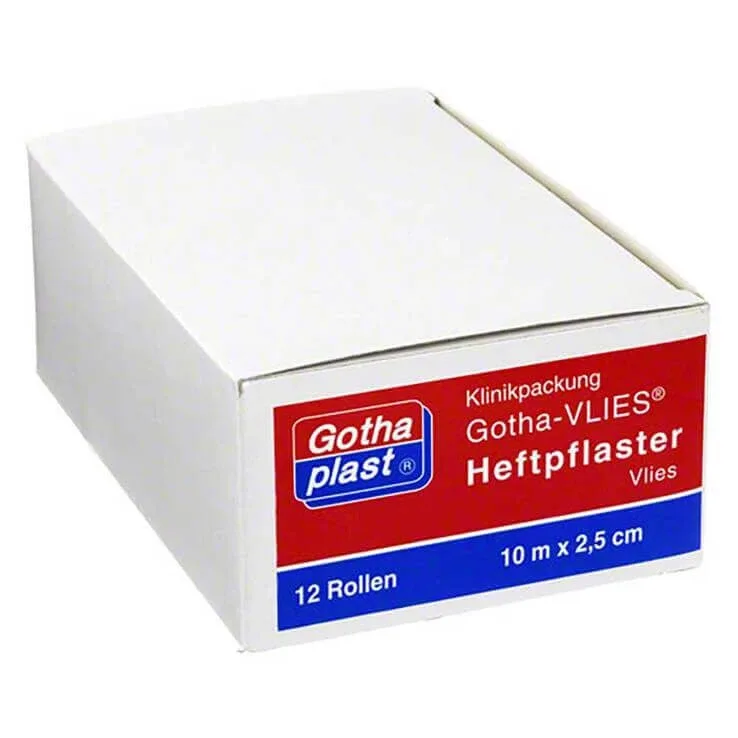 Gothaplast – Plasturi adezivi din material nețesut, 2,5 cm x 10 m, 12 bucăți — preț și oferte