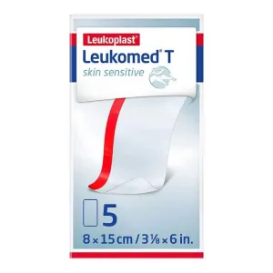 Leukomed® T pentru piele sensibilă 8x15 cm, 5 plasturi