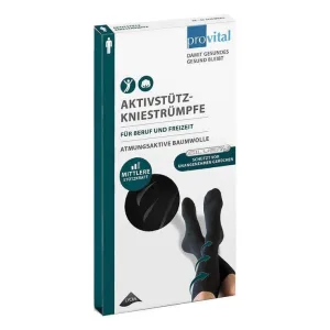 Ciorapi de genunchi cu susținere activă Provital pentru bărbați, mărimea 39–42, negri, 2 buc. (stoc disponibil)