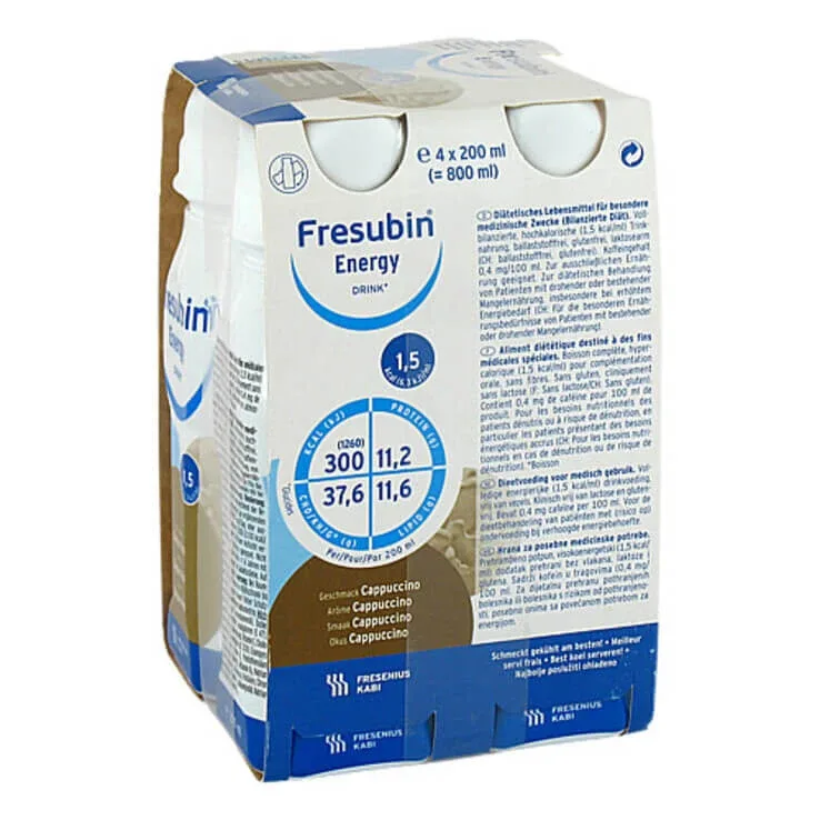 Flască pentru băut Fresubin Energy Drink Cappuccino, 6 x 4 x 200 ml soluție — preț și oferte