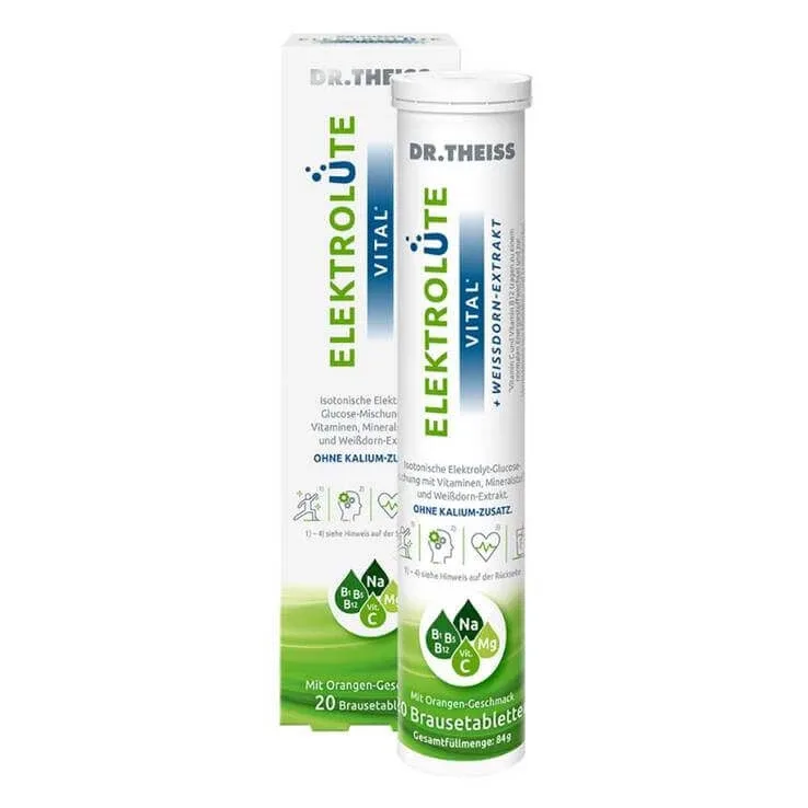 Dr. Theiss Elektrolüte Vital – tablete efervescente, 20 de tablete efervescente — preț și oferte