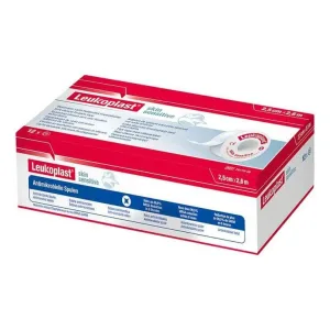 Leukoplast® skin sensitive 2,5 cm x 2,6 m fără inel de protecție, 12 plasturi