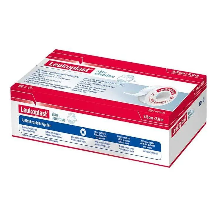Leukoplast® skin sensitive 2,5 cm x 2,6 m fără inel de protecție, 12 plasturi — preț și oferte