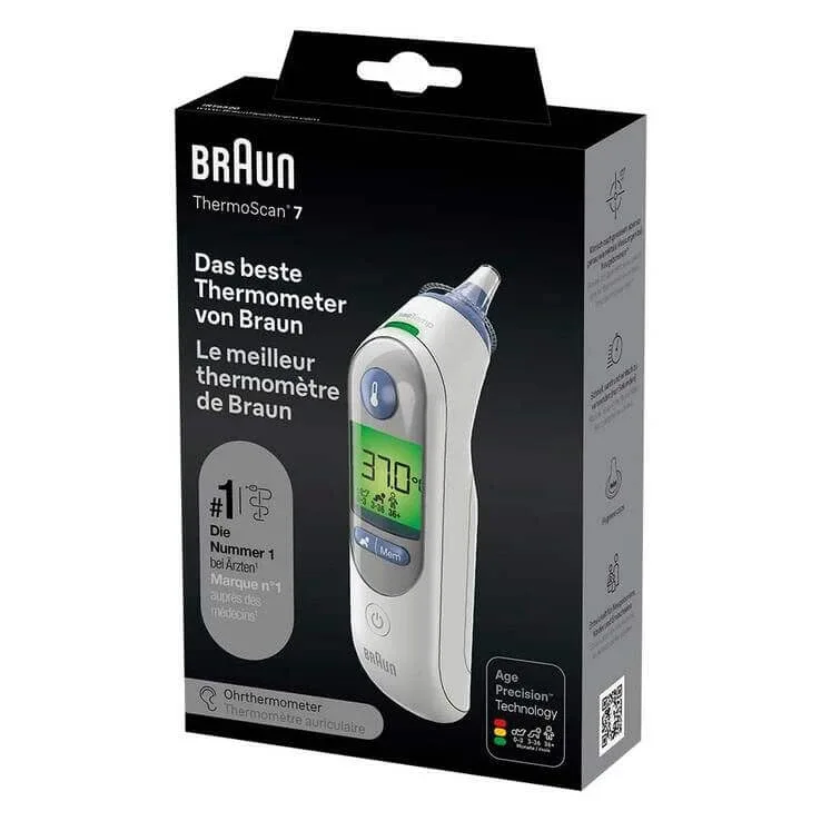 Termometru auricular Braun Thermoscan 7 IRT 6520, 1 buc. n.v. — preț și oferte