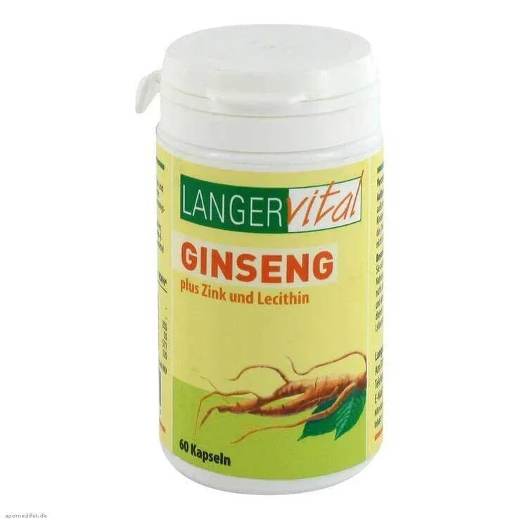 Capsule cu ginseng 200 mg și lecitină, 60 de capsule — preț și oferte