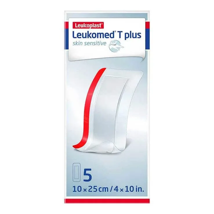 Leukomed® T plus pentru piele sensibilă 10x25 cm, 5 plasturi — preț și oferte
