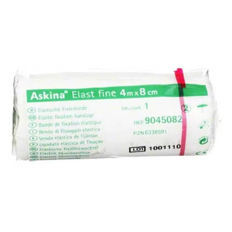 Bandă Askina Elast Fine 4 m x 8 cm, învelită în celofan, 1 buc. bandă — preț și oferte