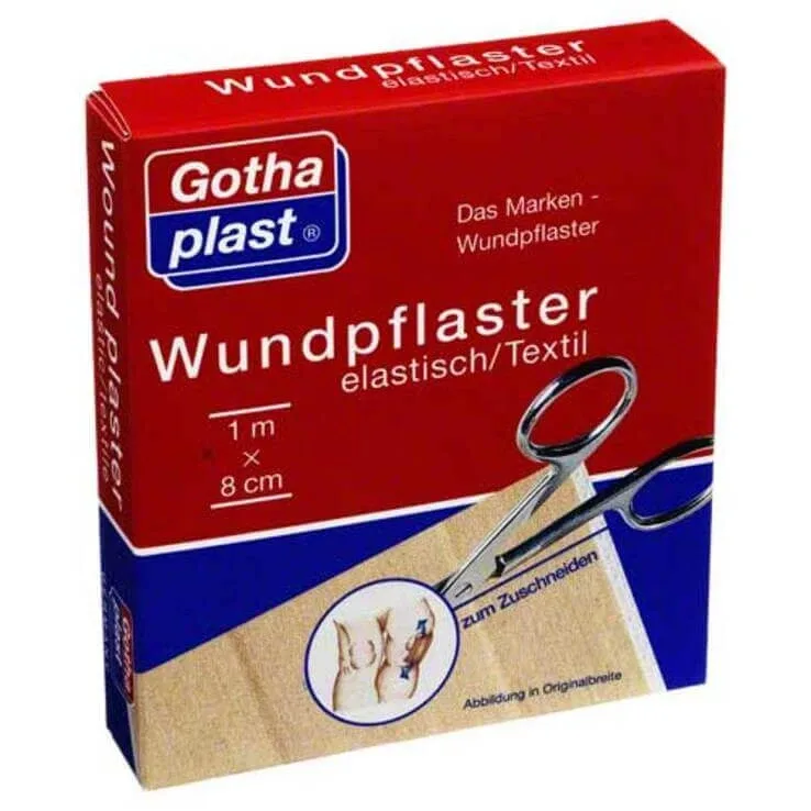Gothaplast – Plasture elastic pentru răni, 8 cm x 1 m, tăiat, 1 buc. — preț și oferte