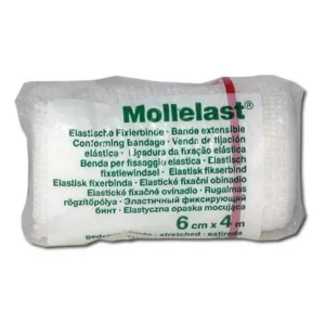 Mollelast 6 cm x 4 m, alb, 20 de bandaje