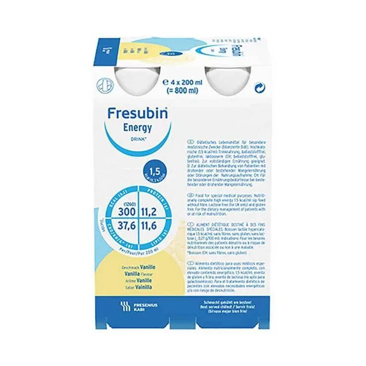 Fresubin Energy Drink cu aromă de vanilie, sticlă Cpc, 6 x 4 x 200 ml soluție — preț și oferte