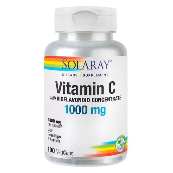 Solaray Vitamina C 1000 mg | 100 capsule vegetale SECOM — preț și oferte