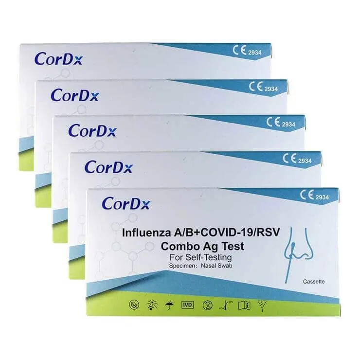 Test nazal combinat Cordx Influenza A / B + Covid-19 / RSV Combo Ag Laie, 3x1 test — preț și oferte