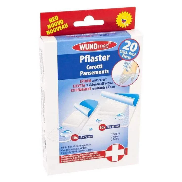 Plasturi extrem de rezistenți la apă, 2 dimensiuni, pachet de 20 de plasturi — preț și oferte
