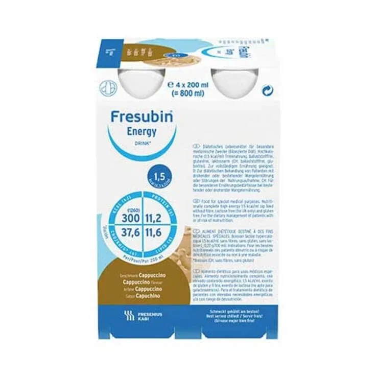 Frasubin Energy Drink Cappuccino, sticlă de băut, 6 x 4 x 200 ml soluție — preț și oferte