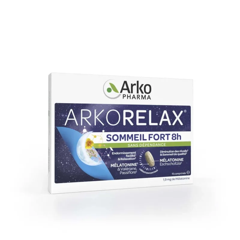 Arkopharma Arkorelax Somn puternic 8H Melatonină, valeriană 15 comprimate — preț și oferte