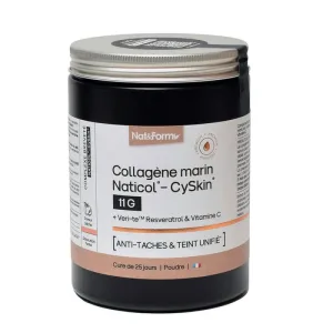 Nat&Form Colagen marin Naticol CySkin 11g Anti-pată și ten unificat Aromă de piersică 365g