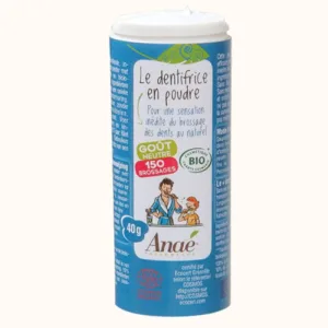 Anae Pastă de dinți organică pulbere cu aromă neutră 40g
