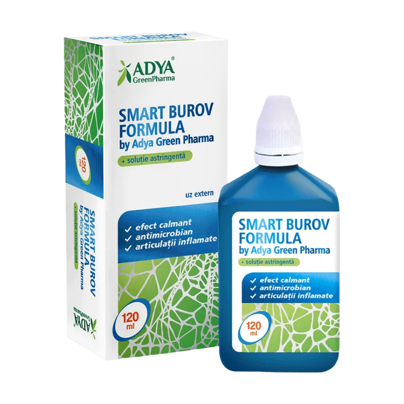 Solutie astringenta Smart Burov, Adya Green Pharma | 120 ml — preț și oferte