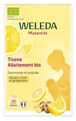 Weleda Maternité Ceai pentru alăptare cu lămâie și ghimbir organic, 20 de pliculețe — preț și oferte