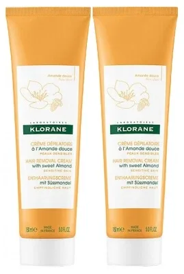 Klorane Cremă depilatoare cu migdale dulci Set de 2 x 150 ml