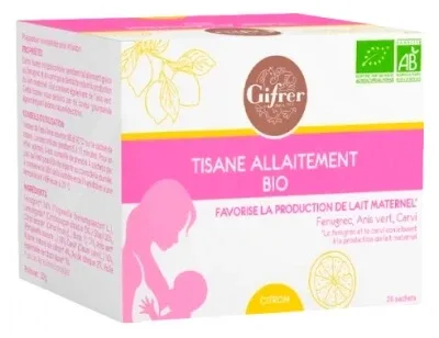Gifrer Ceai pentru alăptare cu lămâie bio, 20 pliculețe — preț și oferte
