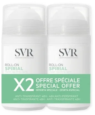 SVR Spirial Deodorant Antitranspirant 48H Roll-On Set de 2 x 50 ml — preț și oferte