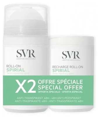 SVR Spirial Deodorant antitranspirant 48H Roll-On 50 ml + Rezerve Roll-On 50 ml — preț și oferte