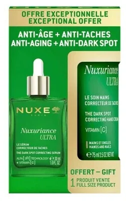 Nuxe Nuxuriance Ultra: Serul corector pentru pete 30 ml + Crema de mâini corectoare pentru pete 75 ml cadou — preț și oferte