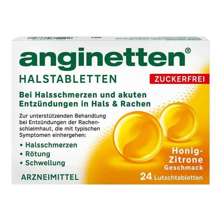 anginetten® pastile pentru gât fără zahăr, 24 de pastile — preț și oferte