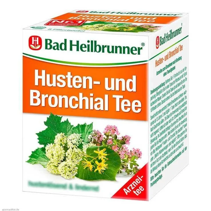 Ceai Bad Heilbrunner pentru tuse și afecțiuni bronșice, pliculețe, 8 x 2,0 g pliculețe cu filtru — preț și oferte