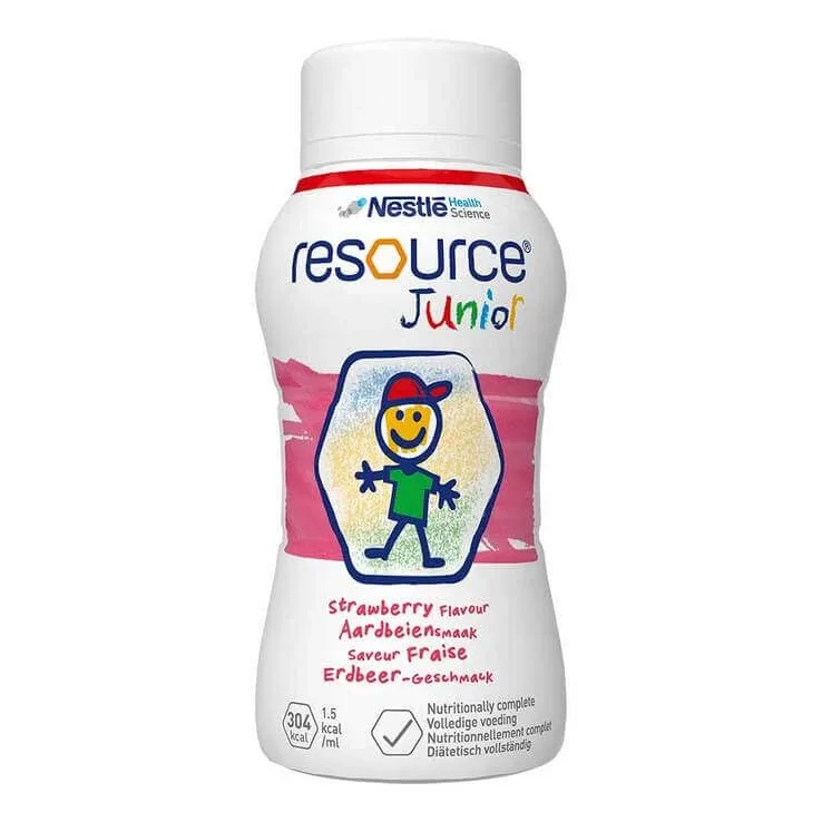 Resource Junior cu aromă de căpșuni, lichid, 4 x 200 ml lichid — preț și oferte