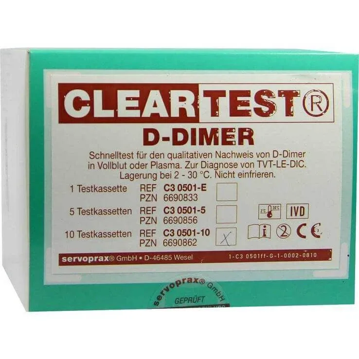 D-dimer Cleartest sânge integral TVT LE Dic, 1 test — preț și oferte