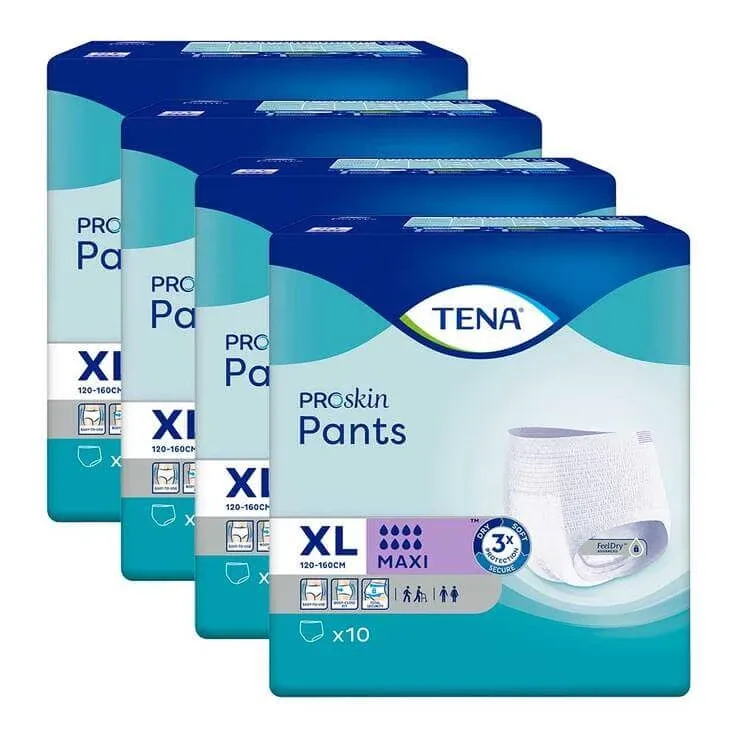 Chiloți de unică folosință TENA® Pants Maxi XL, 4X10 buc. n.v. — preț și oferte