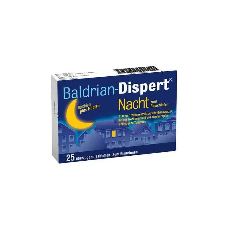 Valeriană Dispert Nacht – comprimate filmate pentru adormire, 25 de comprimate filmate — preț și oferte