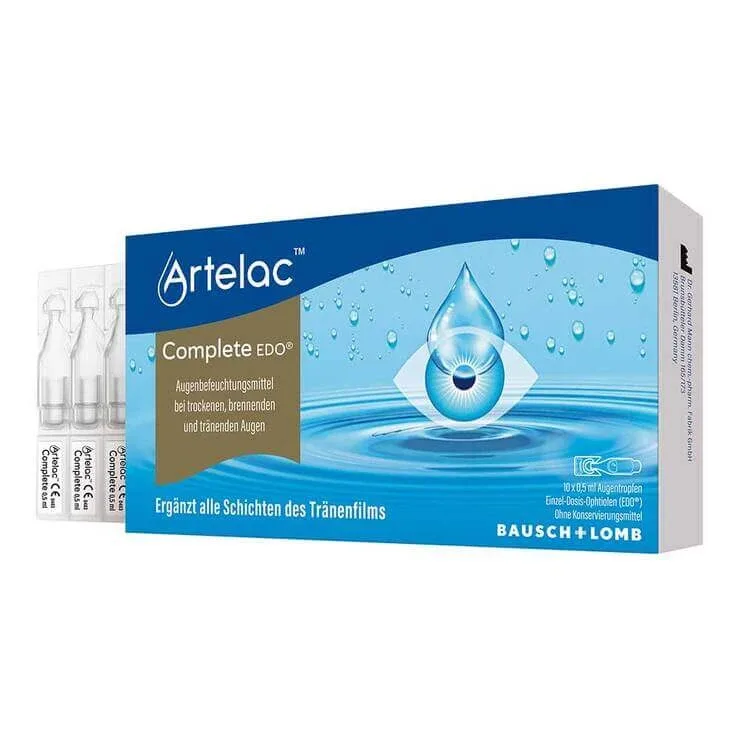 Picături oftalmice Artelac Complete MDO pentru ochi uscați / lăcrimători, 2x2x10 ml picături oftalmice — preț și oferte