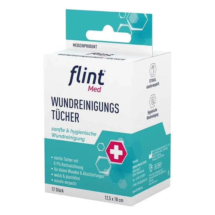 Șervețele sterile pentru curățarea rănilor Flint Med, 12,5 x 18 cm, pachet de 20 de șervețele — preț și oferte