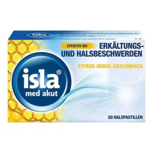 Pastile isla® med akut cu aromă de citrice și miere, 50 de pastile