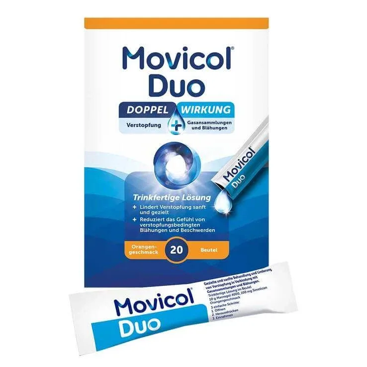 Movicol Duo, soluție gata de consum în plicuri, 20 de plicuri, soluție orală — preț și oferte