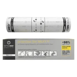 TATTOOMED® folie de protecție MILKY UV, 10 plasturi
