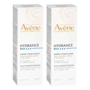 Avene Hydrance Cremă hidratantă bogată, 2x40 ml cremă