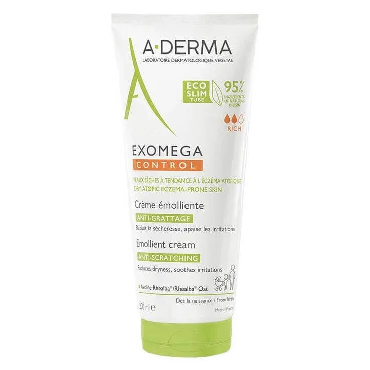 A-Derma Exomega Control Cremă hidratantă, 2x400 ml cremă — preț și oferte