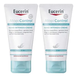 Eucerin Atopicontrol Cremă intensivă pentru mâini, 2x75 ml cremă